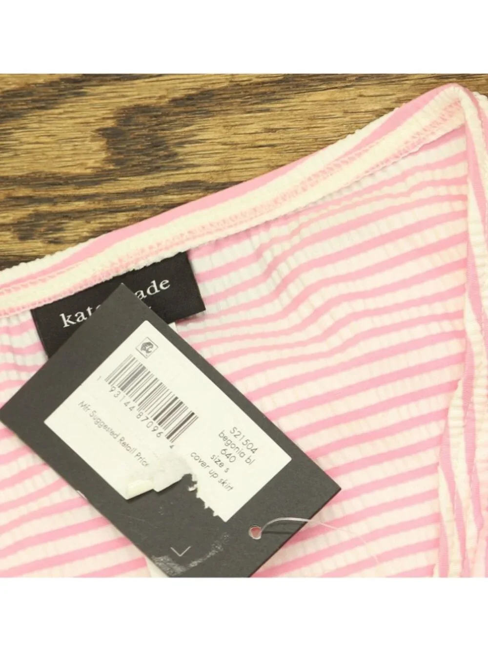 NWT Kate Spade Long Cover Up Skirt Open Side Ruched Begonia Bloom Pink Multi S